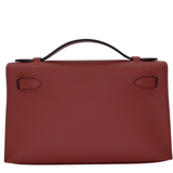 Hermès Kelly Pochette Rouge H Swift Leather Palladium Hardware