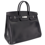 Hermès 40cm Birkin Black Box Calf Leather Palladium Hardware