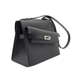 Hermès Kelly en Desordre Black Epsom Leather Palladium Hardware
