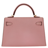 Hermès Kelly II Sellier Mini HSS Rose Sakura Chèvre Leather Gold Hardware