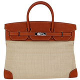 Hermès 35cm Birkin Crinoline Natural Barenia Leather Palladium Hardware