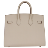 Hermès 25cm Birkin Sellier HSS Craie Epsom Leather Gold Hardware