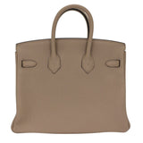 Hermès 25cm Birkin Gris Tourterelle Togo Leather Gold Hardware