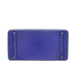 Hermès 40cm Birkin Bleu Roi/Parchemin Ostrich Palladium Hardware (Vintage 1996)