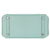 Hermès 30cm Birkin Aqua Chèvre Leather Palladium Hardware