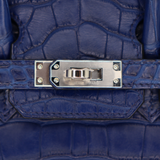 Hermès 25cm Birkin Bleu Saphir Matte Alligator Palladium Hardware