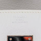 Hermès 30cm Birkin Denim/White Clemence Leather Palladium Hardware