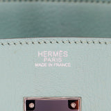 Hermès 30cm Birkin Aqua Chèvre Leather Palladium Hardware