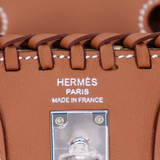 Hermès 25cm Birkin Picnic Stripe Gold Swift Osier Wicker Palladium Hardware