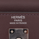 Hermès 25cm Kelly Retourne Rouge Sellier Swift Leather Palladium Hardware