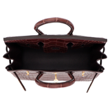 Hermès 25cm Birkin Havane Matte Alligator Gold Hardware
