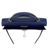 Hermès Kelly II Sellier Mini Bleu Saphir Box Calf Leather Palladium Hardware