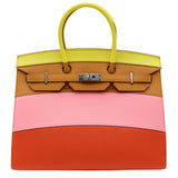 Hermès 35cm Birkin Sellier Rainbow Sunrise Epsom Leather Palladium Hardware