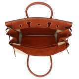 Hermès 35cm Birkin Crinoline Natural Barenia Leather Palladium Hardware