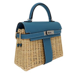 Hermès Kelly II Sellier Mini Picnic Bleu Jean Swift Leather Palladium Hardware