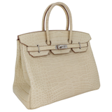 Hermès 35cm Birkin Beton Matte Alligator Palladium Hardware