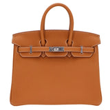 Hermès 25cm Birkin Gold Togo Leather Palladium Hardware