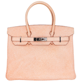 Hermès 30cm Birkin Orange Dalmatian Buffalo Leather Palladium Hardware