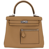 Hermès 25cm Kelly Colormatic Poussiere Swift Leather Palladium Hardware