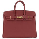 Hermès 25cm Birkin Rouge H Togo Leather Gold Hardware