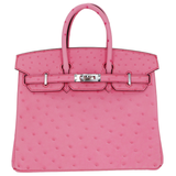 Hermès 25cm Birkin Bubblegum Ostrich Palladium Hardware