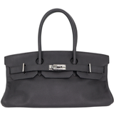 Hermès 42cm Birkin HAC Shoulder JPG Black Clemence Leather Palladium Hardware