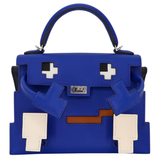 Hermès Kelly Doll Picto Bleu Royale Epsom Leather Palladium Hardware