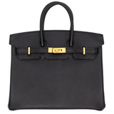 Hermès 25cm Birkin HSS Black/Rouge Chèvre Leather Brushed Gold Hardware