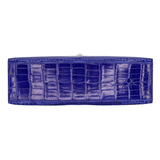 Hermès Kelly Pochette Bleu Electrique Shiny Porosus Crocodile Palladium Hardware