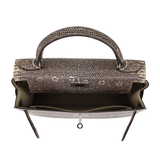 Hermès 28cm Kelly Sellier Ombre Lizard Palladium Hardware