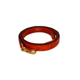 Hermès 28cm Kelly Sellier Orange Shiny Niloticus Crocodile Gold Hardware
