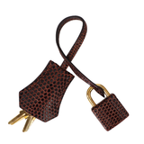 Hermès 25cm Birkin Ebene Shiny Lizard Gold Hardware