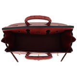 Hermès 25cm Birkin Rouge H Ostrich Gold Hardware