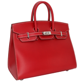 Hermès 25cm Birkin Sellier Rouge Piment Box Calf Leather Palladium Hardware
