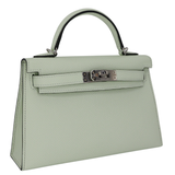 Hermès Kelly II Sellier Mini Vert Fizz Epsom Palladium Hardware