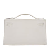 Hermès Kelly Pochette Blanc (White) Swift Leather Gold Hardware