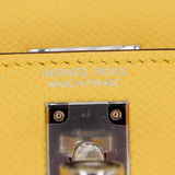 Hermès Kelly II Sellier Mini Jaune Mango Epsom Palladium Hardware