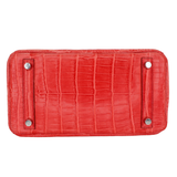 Hermès 25cm Birkin Bougainvillea Matte Niloticus Crocodile Palladium Hardware