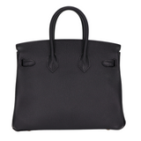 Hermès 25cm Birkin HSS Black/Gold Chèvre Gold Hardware