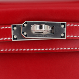 Hermès Kelly II Sellier Mini Rouge Piment Box Calf Leather Palladium Hardware