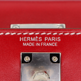 Hermès Kelly II Sellier Mini Rouge Piment Box Calf Leather Palladium Hardware