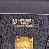 Hermès 25cm Birkin HSS Black/Gold Chèvre Gold Hardware