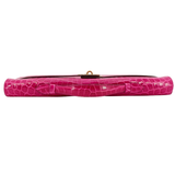 Hermès Kelly Cut Rose Scheherazade Shiny Niloticus Crocodile Gold Hardware