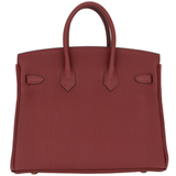 Hermès 25cm Birkin Rouge H Togo Leather Gold Hardware