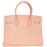 Hermès 30cm Birkin Orange Dalmatian Buffalo Leather Palladium Hardware