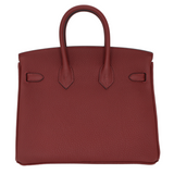 Hermès 25cm Birkin Rouge H Togo Leather Palladium Hardware