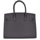 Hermès 30cm Birkin Sellier Black Madame Leather Palladium Hardware