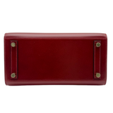 Hermès 25cm Birkin Sellier Rouge H Box Calf Leather Gold Hardware