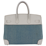 Hermès 35cm Birkin Gris Denim/Togo Leather Palladium Hardware