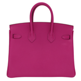 Hermès 25cm Birkin HSS Rose Magnolia/Gris Perle Chèvre Leather Rose Gold Hardware